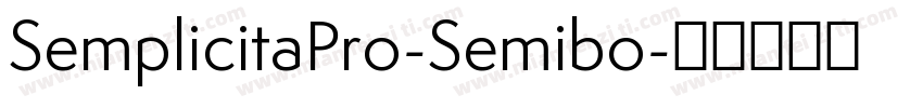 SemplicitaPro-Semibo字体转换