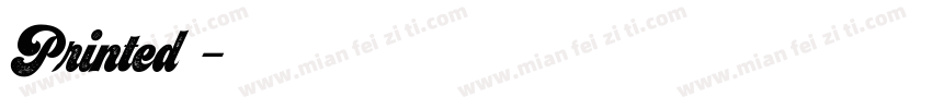 Printed字体字体转换