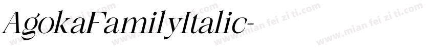 AgokaFamilyItalic字体转换
