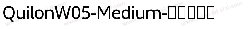 QuilonW05-Medium字体转换