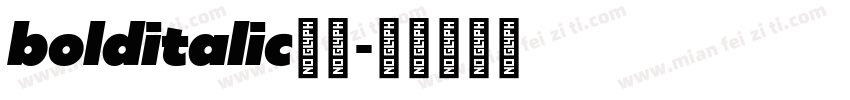 bolditalic字体字体转换