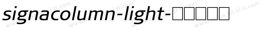 signacolumn-light字体转换