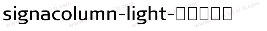 signacolumn-light字体转换