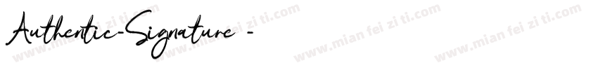 Authentic-Signature字体字体转换