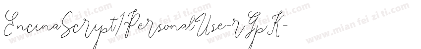 EncinaScript1PersonalUse-rGpK字体转换