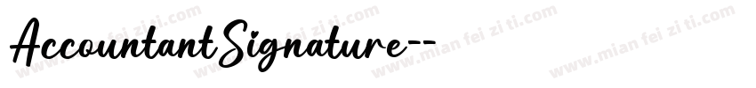 AccountantSignature-字体转换