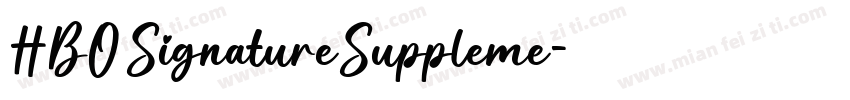 HBOSignatureSuppleme字体转换