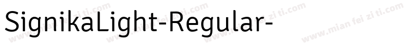 SignikaLight-Regular字体转换