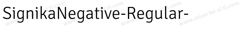 SignikaNegative-Regular字体转换