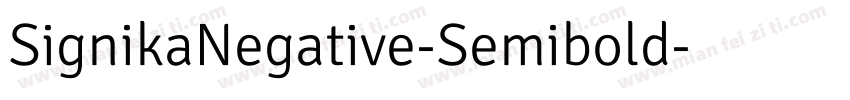 SignikaNegative-Semibold字体转换