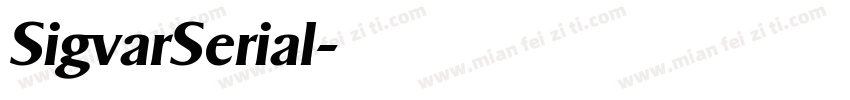 SigvarSerial字体转换