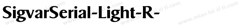 SigvarSerial-Light-R字体转换