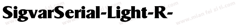 SigvarSerial-Light-R字体转换