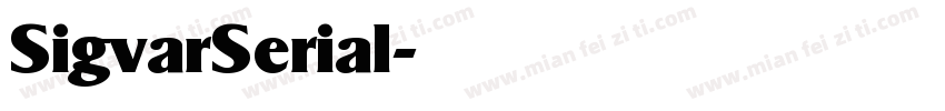 SigvarSerial字体转换