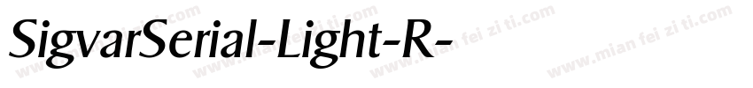 SigvarSerial-Light-R字体转换