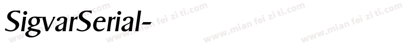 SigvarSerial字体转换