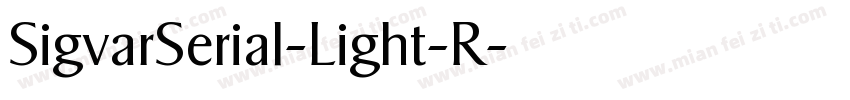 SigvarSerial-Light-R字体转换