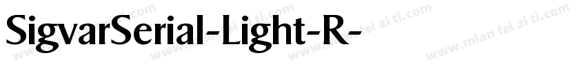 SigvarSerial-Light-R字体转换