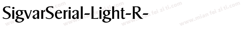 SigvarSerial-Light-R字体转换