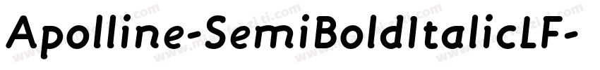 Apolline-SemiBoldItalicLF字体转换