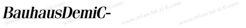 BauhausDemiC字体转换