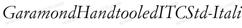 GaramondHandtooledITCStd-Italic字体转换