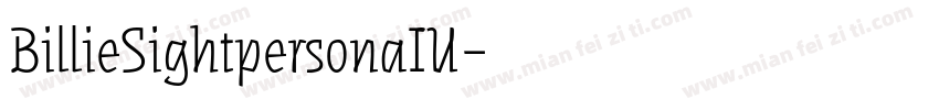 BillieSightpersonaIU字体转换