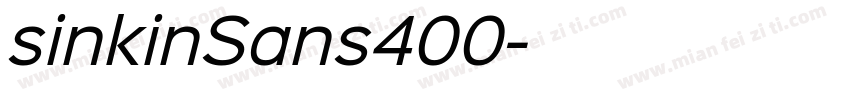 sinkinSans400字体转换