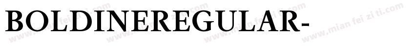 BOLDINEREGULAR字体转换