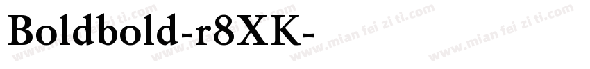 Boldbold-r8XK字体转换
