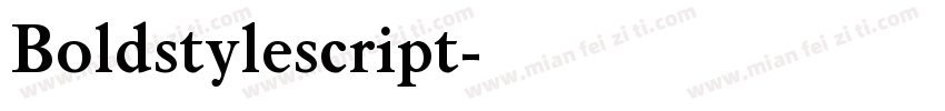 Boldstylescript字体转换