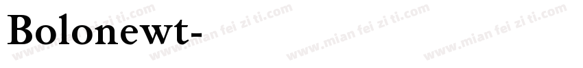 Bolonewt字体转换