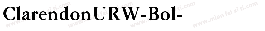 ClarendonURW-Bol字体转换