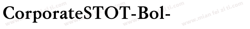 CorporateSTOT-Bol字体转换