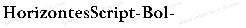 HorizontesScript-Bol字体转换