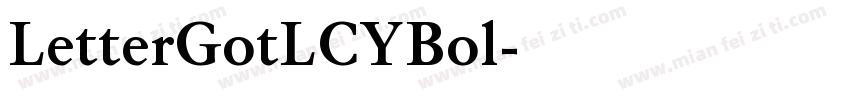 LetterGotLCYBol字体转换