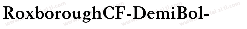 RoxboroughCF-DemiBol字体转换