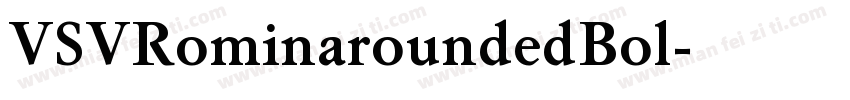 VSVRominaroundedBol字体转换