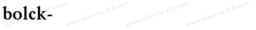 bolck字体转换