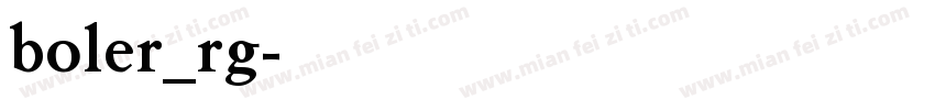 boler_rg字体转换