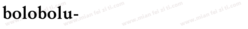 bolobolu字体转换