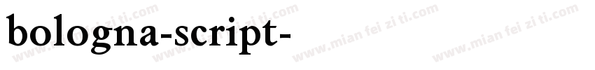 bologna-script字体转换