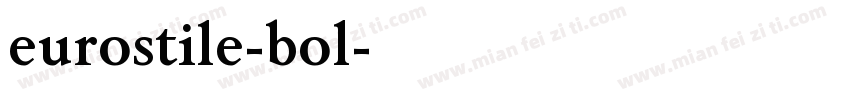 eurostile-bol字体转换