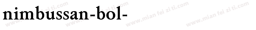 nimbussan-bol字体转换