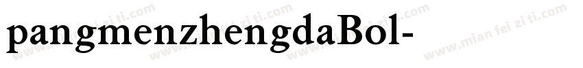 pangmenzhengdaBol字体转换