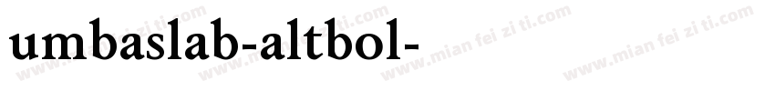 umbaslab-altbol字体转换