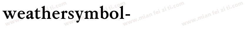 weathersymbol字体转换