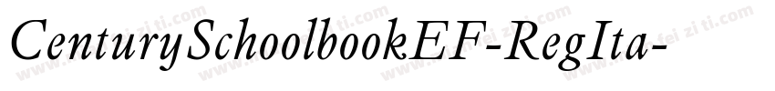 CenturySchoolbookEF-RegIta字体转换