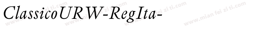 ClassicoURW-RegIta字体转换