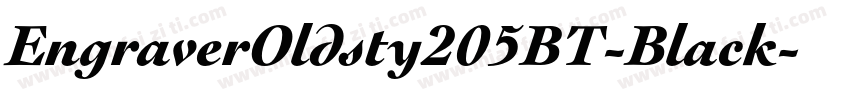 EngraverOldsty205BT-Black字体转换